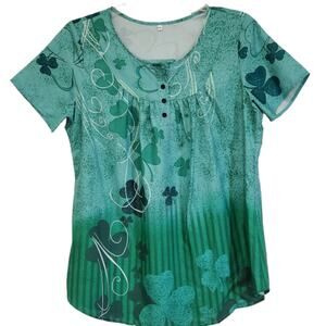 St. Patty's Day Shamrock Smock XXL EUC